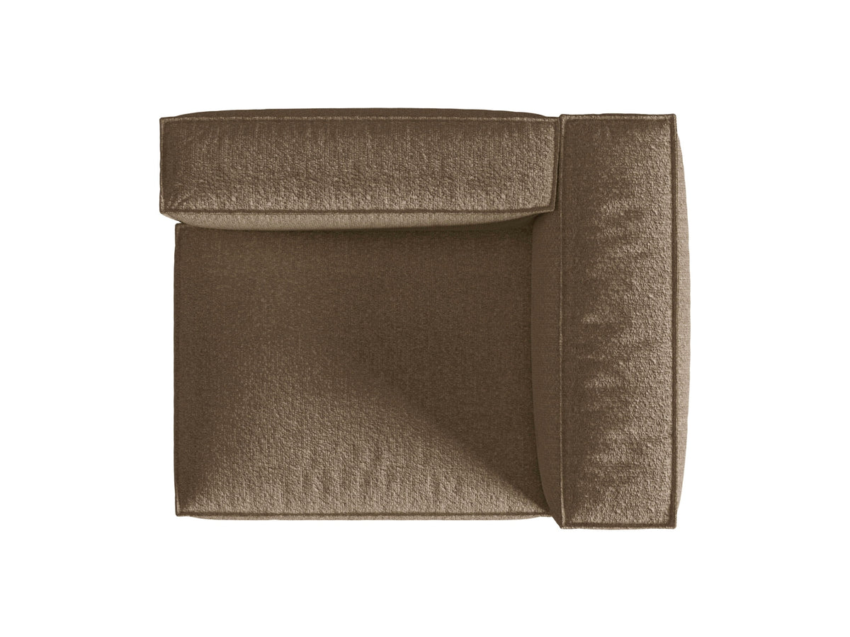 Nuria Boucle rechts Modular Sofa 2 Sitzer in Cappuccino-Monet präsentiert im Onlineshop von KAQTU Design AG. Modulares Sofa ist von Micadoni