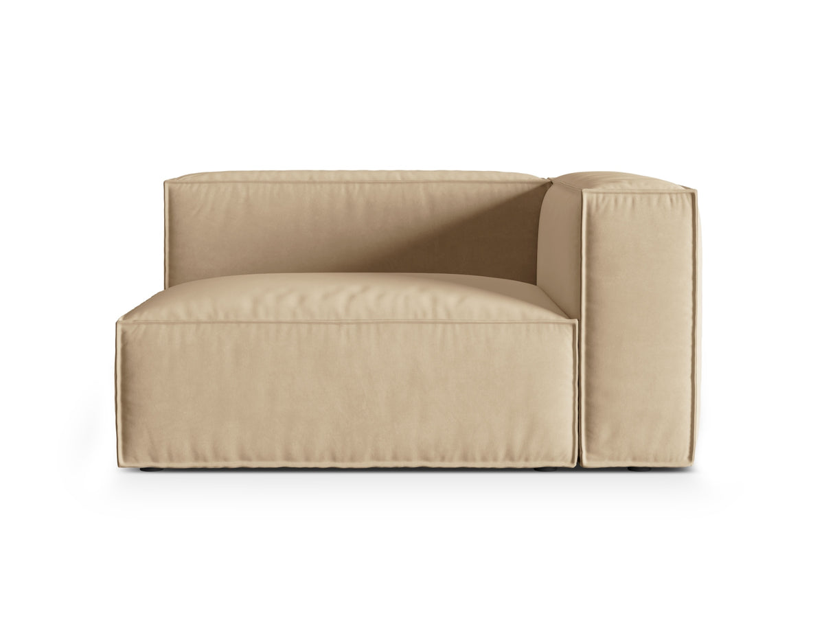 Nuria Velour Modular Sofa rechts 2 Sitzer in Nude-Paris präsentiert im Onlineshop von KAQTU Design AG. Modulares Sofa ist von Micadoni