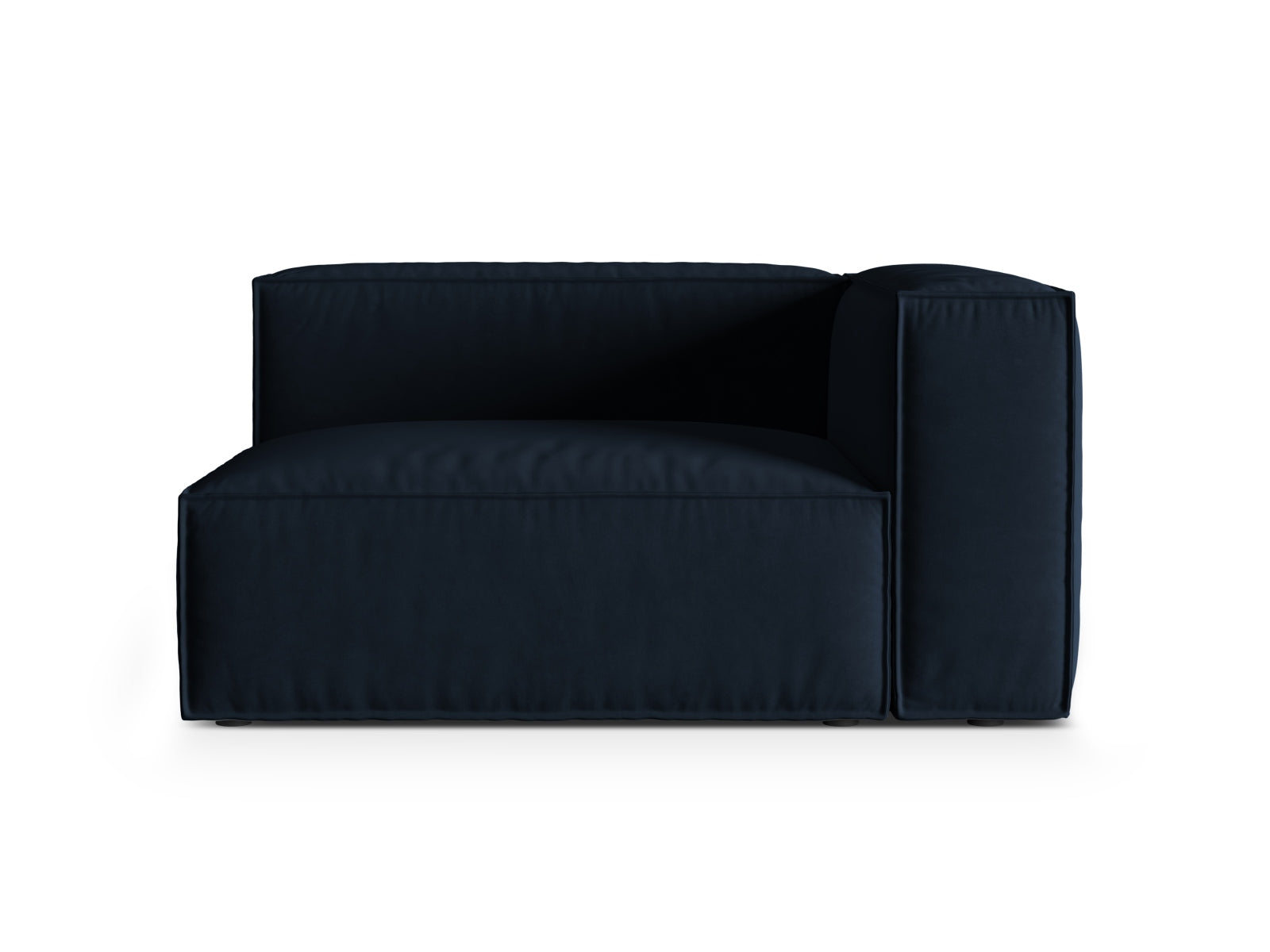 Nuria Velour Modular Sofa rechts 2 Sitzer in Dark Blue-Paris präsentiert im Onlineshop von KAQTU Design AG. Modulares Sofa ist von Micadoni