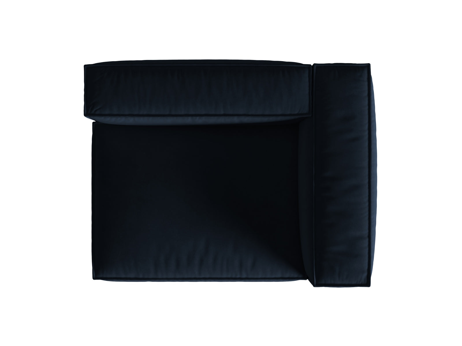 Nuria Velour Modular Sofa rechts 2 Sitzer in Dark Blue-Paris präsentiert im Onlineshop von KAQTU Design AG. Modulares Sofa ist von Micadoni