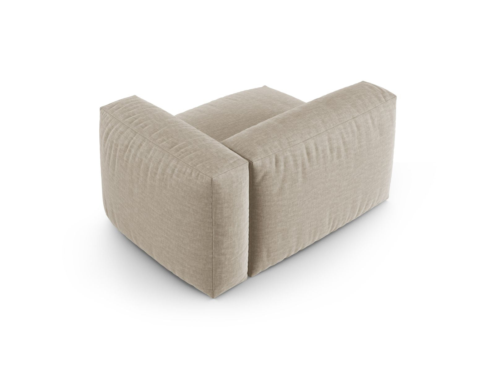 Elegantes 1-Sitzer Sofa Martina Wide XL in warmem Beige, ideal für moderne Wohnräume. Flexibles, modulares Design für individuelle Gestaltung.