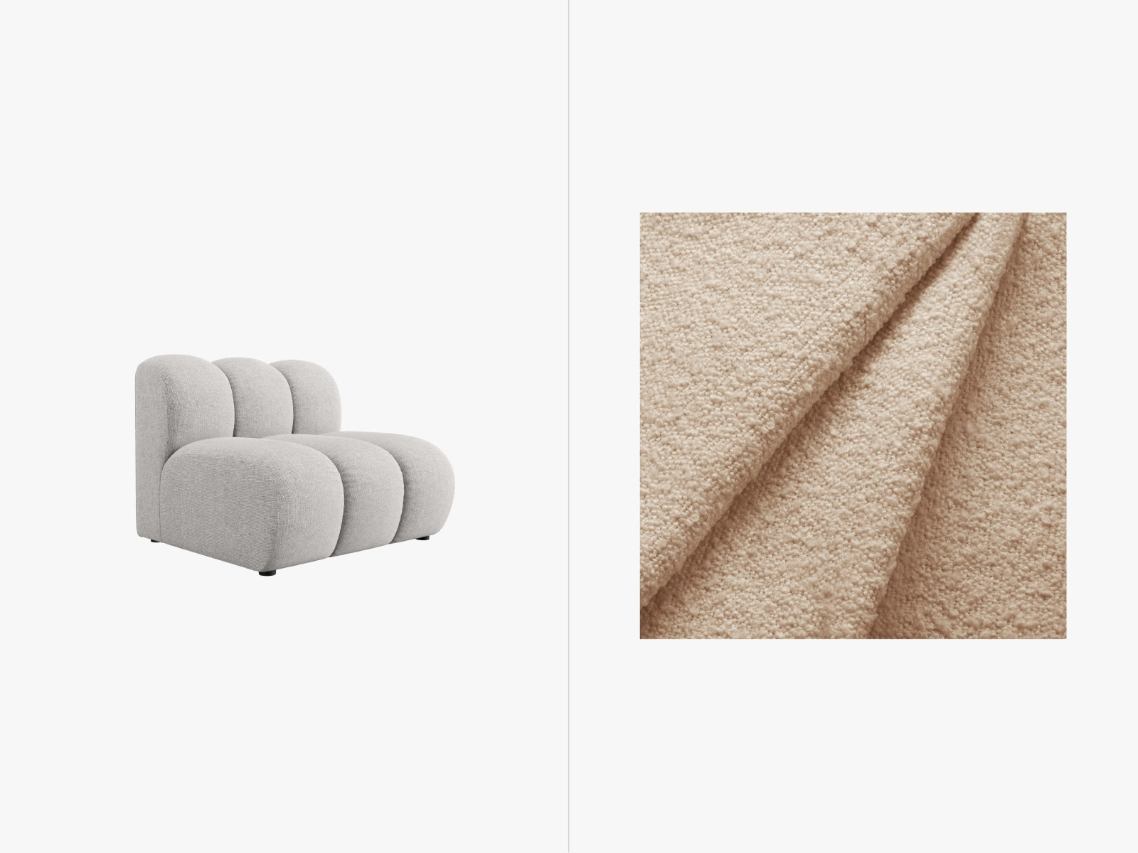 Lupine Modul Armless 1 Sitzer in Beige präsentiert im Onlineshop von KAQTU Design AG. Modulares Sofa ist von Micadoni