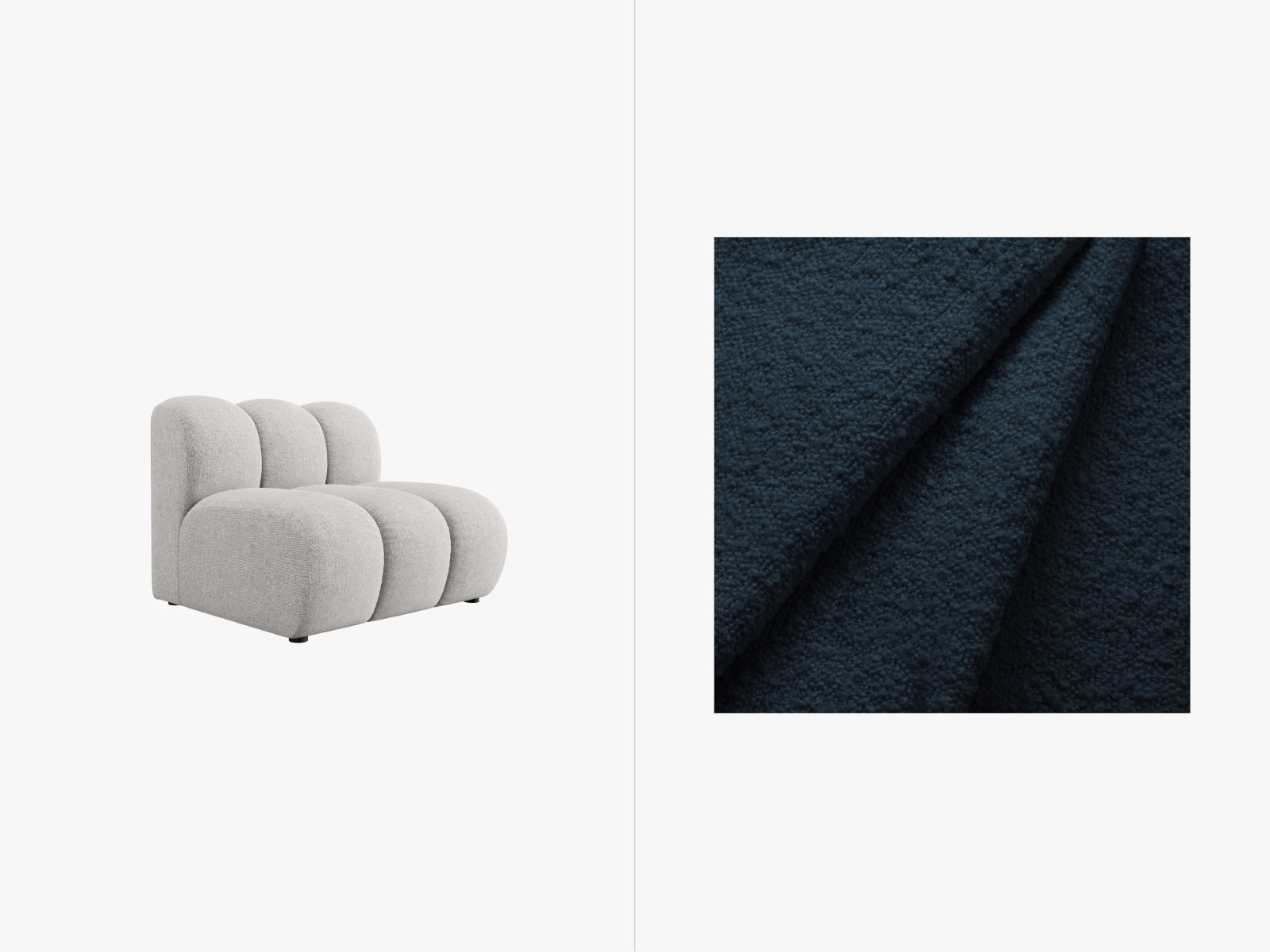 Lupine Modul Armless 1 Sitzer in Dark Blue präsentiert im Onlineshop von KAQTU Design AG. Modulares Sofa ist von Micadoni