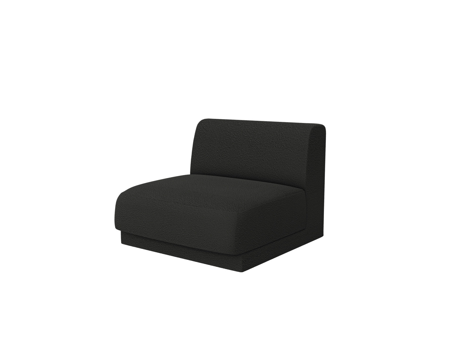 Eleganter Miley Modul Armless 1 Sitzer in stilvollem Schwarz, ideal für moderne Wohnräume. Teil der vielseitigen Micadoni Sofa-Kollektion.