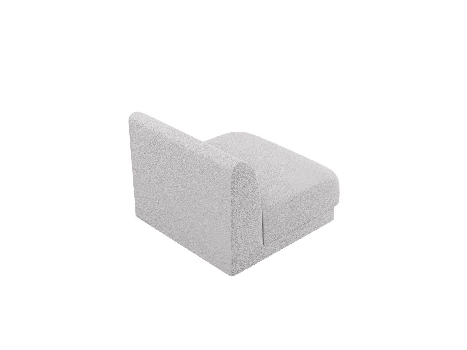 Eleganter, grauer Miley Modul Armless 1 Sitzer, ideal für moderne Wohnräume und vielseitige Gestaltungsmöglichkeiten.