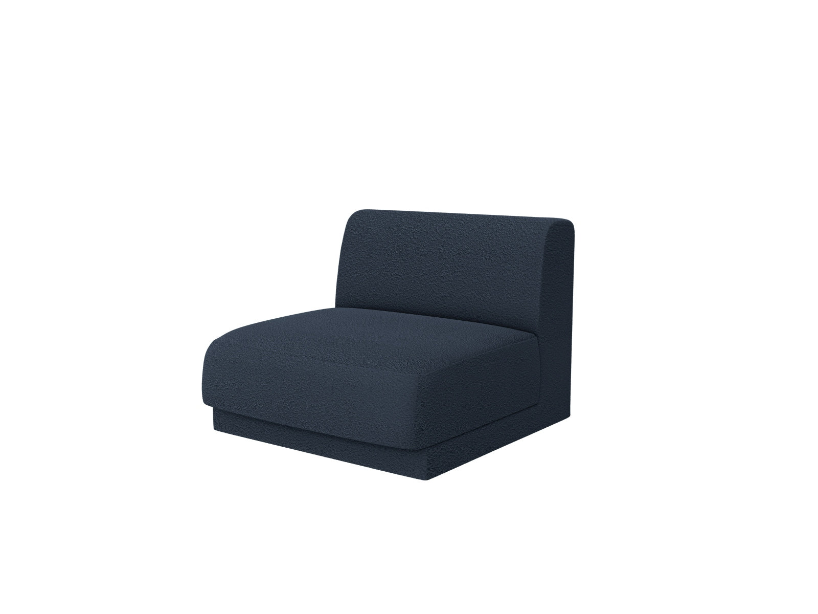 Eleganter Miley Modul Armless 1 Sitzer in Dunkelblau, ideal für moderne Wohnräume, flexibel kombinierbar und stilvoll.