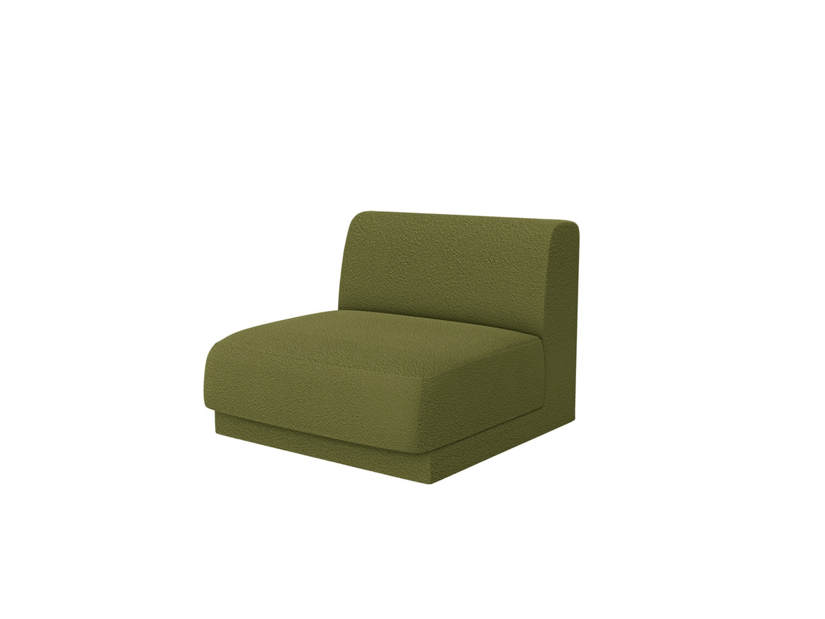Miley Modul Armless 1 Sitzer in Dark Olive Green-Baloo präsentiert im Onlineshop von KAQTU Design AG. Modulares Sofa ist von Micadoni