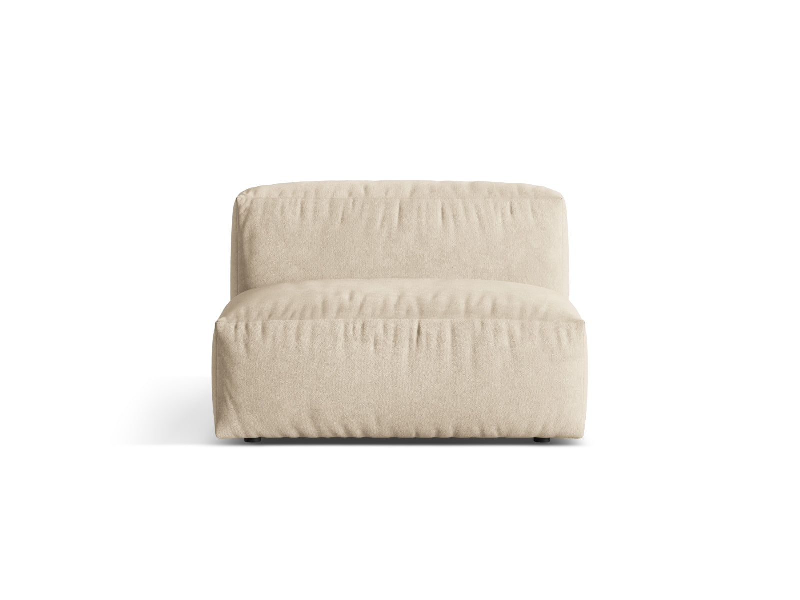 Martina Velour Modul Armless 1 Sitzer in Light Beige-Vogue präsentiert im Onlineshop von KAQTU Design AG. Modulares Sofa ist von Micadoni