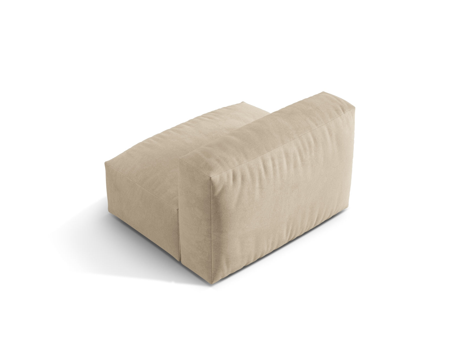 Stylischer Martina Modul Armless 1 Sitzer in sanftem Beige, perfekt für anpassbare Wohnräume und zeitgemäße Einrichtung.