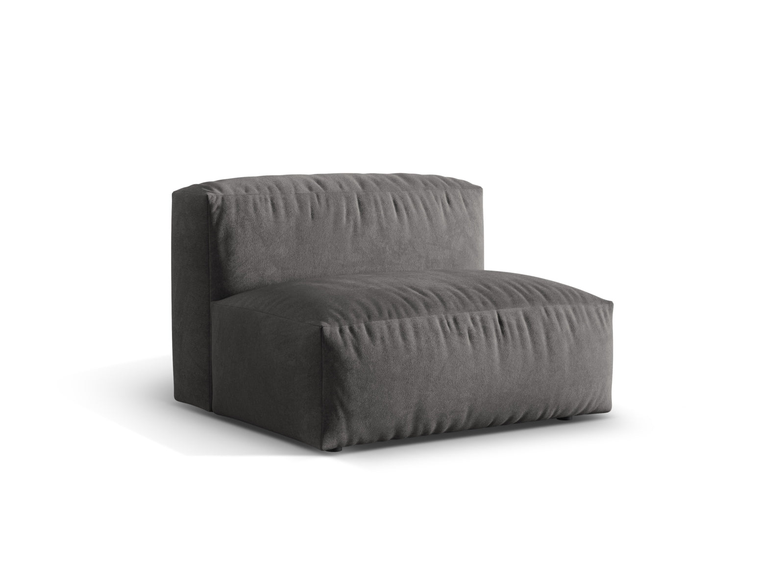 Eleganter Martina Modul Armless 1 Sitzer in stilvollem Grau, ideal für individuelle Sofa-Kombinationen im modernen Wohnraum.