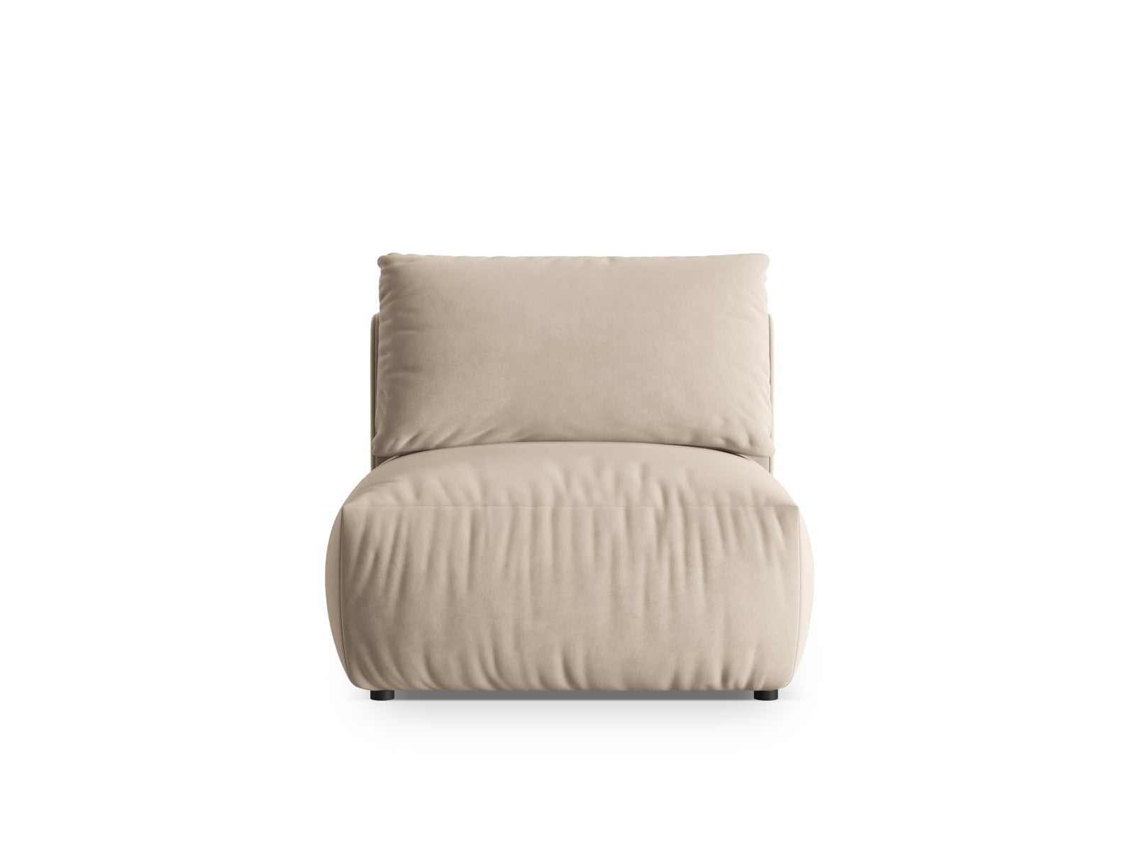 Chris Velour Modul Armless 1 Sitzer in Ecru präsentiert im Onlineshop von KAQTU Design AG. Modulares Sofa ist von Micadoni