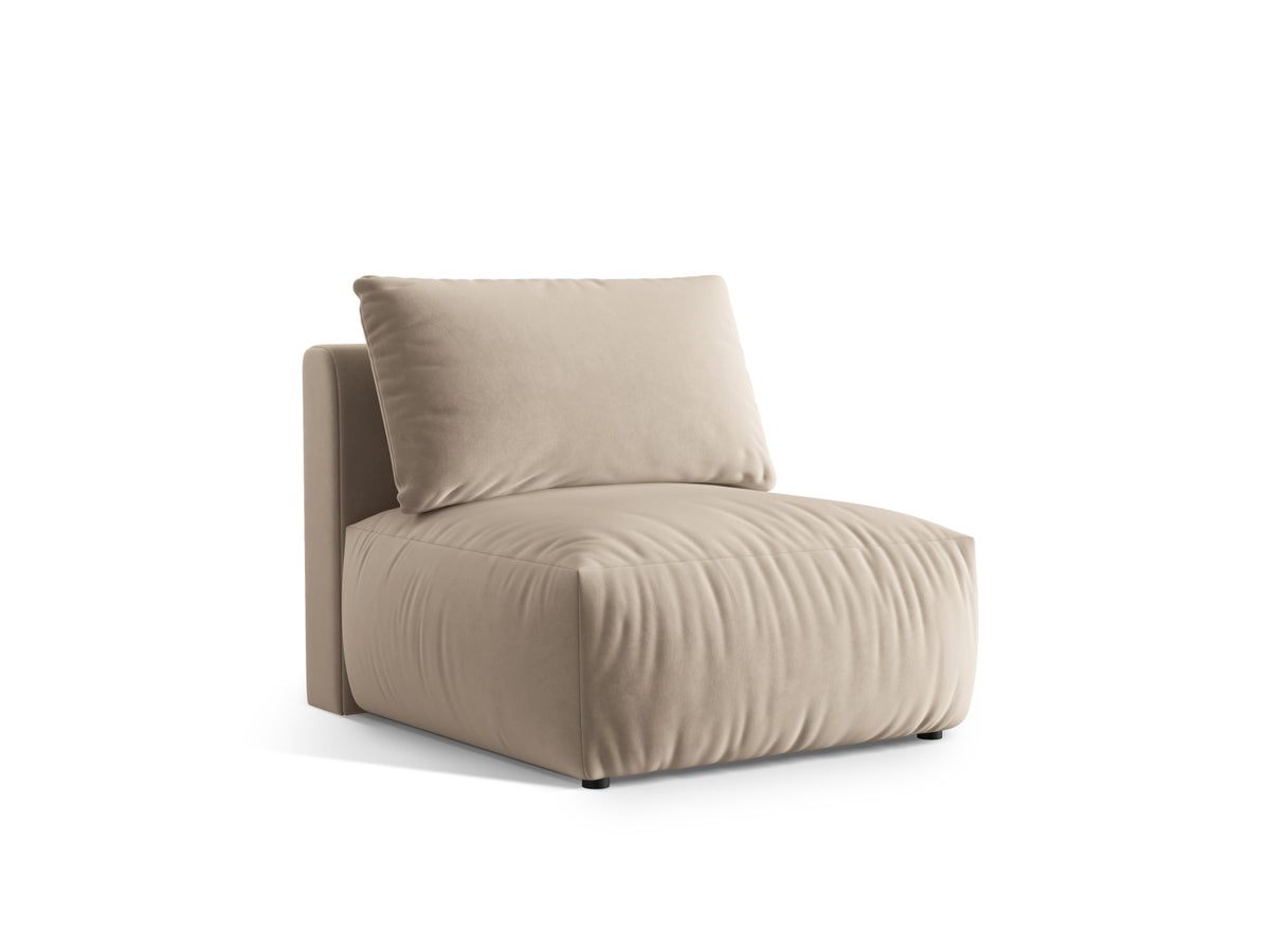 Chris Velour Modul Armless 1 Sitzer in Ecru-Casino präsentiert im Onlineshop von KAQTU Design AG. Modulares Sofa ist von Micadoni