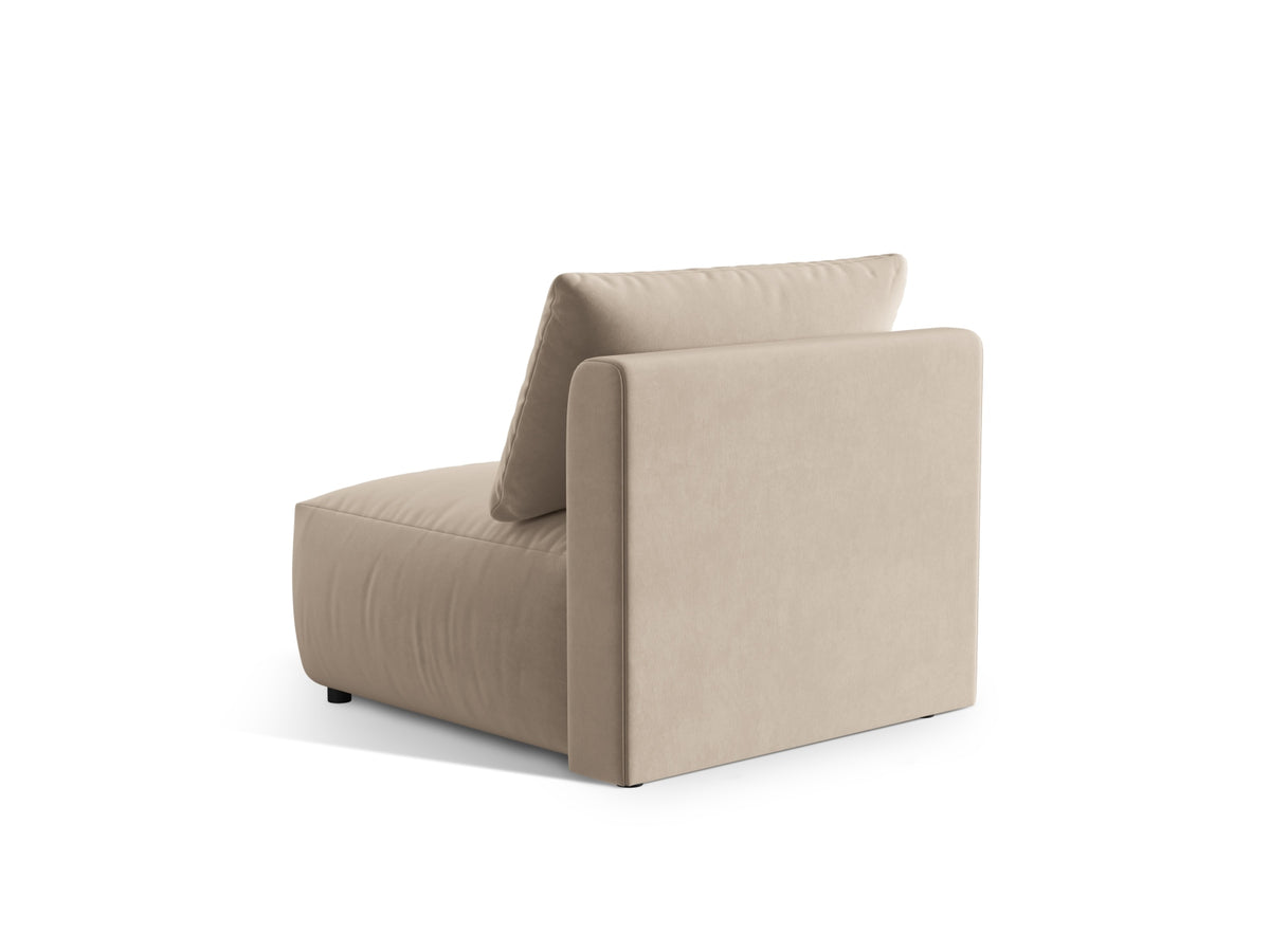 Chris Velour Modul Armless 1 Sitzer in Ecru-Casino präsentiert im Onlineshop von KAQTU Design AG. Modulares Sofa ist von Micadoni