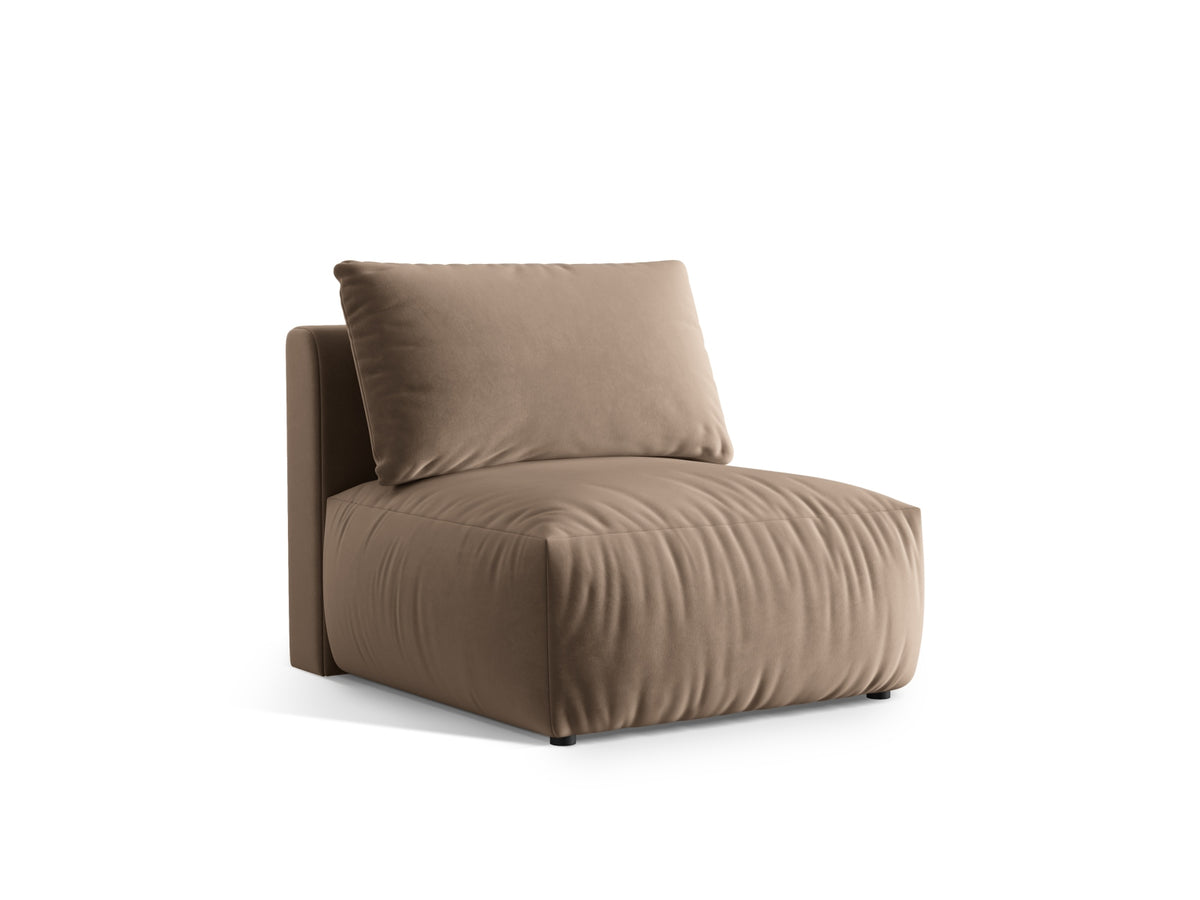 Chris Velour Modul Armless 1 Sitzer in Light Brown-Casino präsentiert im Onlineshop von KAQTU Design AG. Modulares Sofa ist von Micadoni