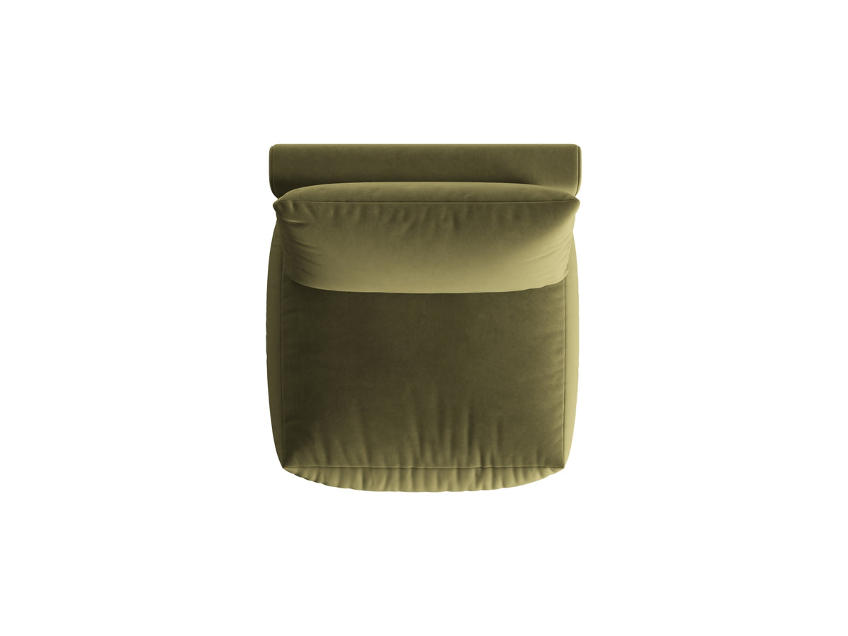 Chris Velour Modul Armless 1 Sitzer in Light Green-Casino präsentiert im Onlineshop von KAQTU Design AG. Modulares Sofa ist von Micadoni