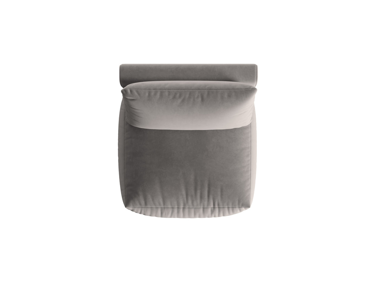 Chris Velour Modul Armless 1 Sitzer in Grey-Casino präsentiert im Onlineshop von KAQTU Design AG. Modulares Sofa ist von Micadoni