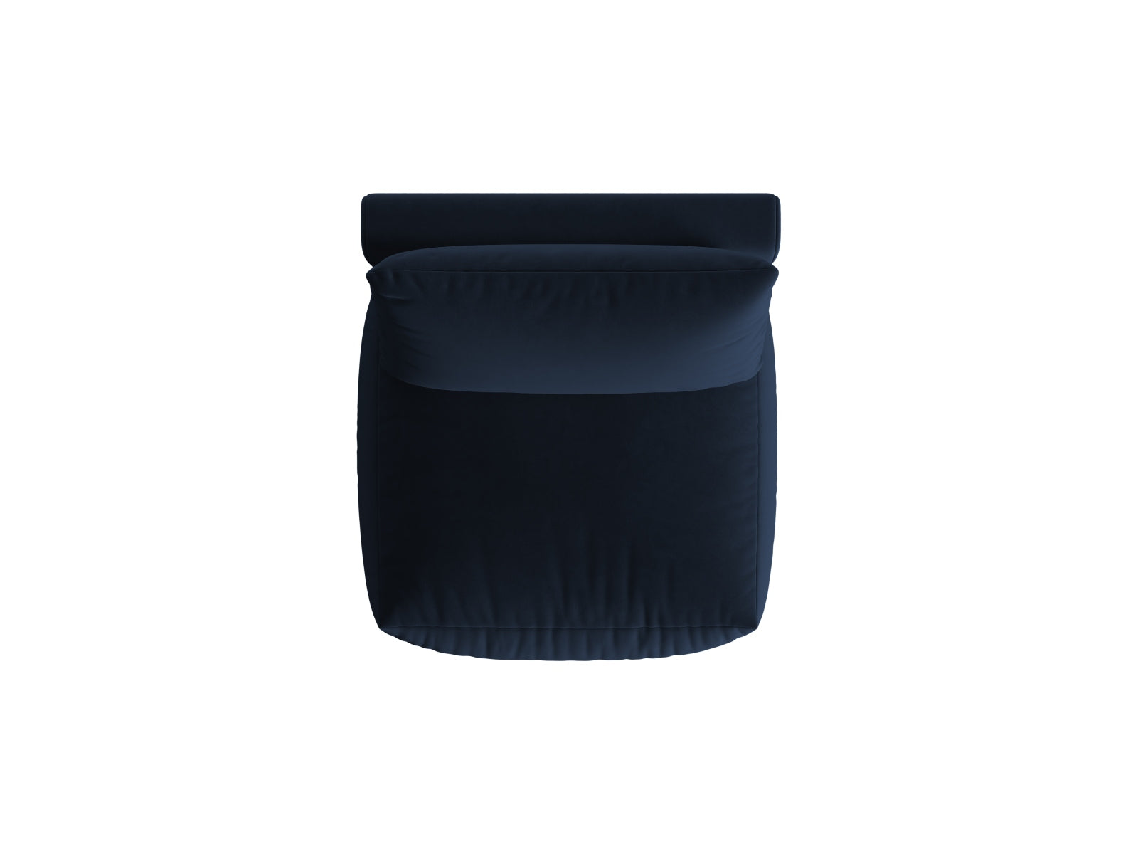 Eleganter Chris Velour Modul Armless 1 Sitzer in Royalblau, ideal für stilvolle Wohnräume und vielseitige Sofa-Arrangements.