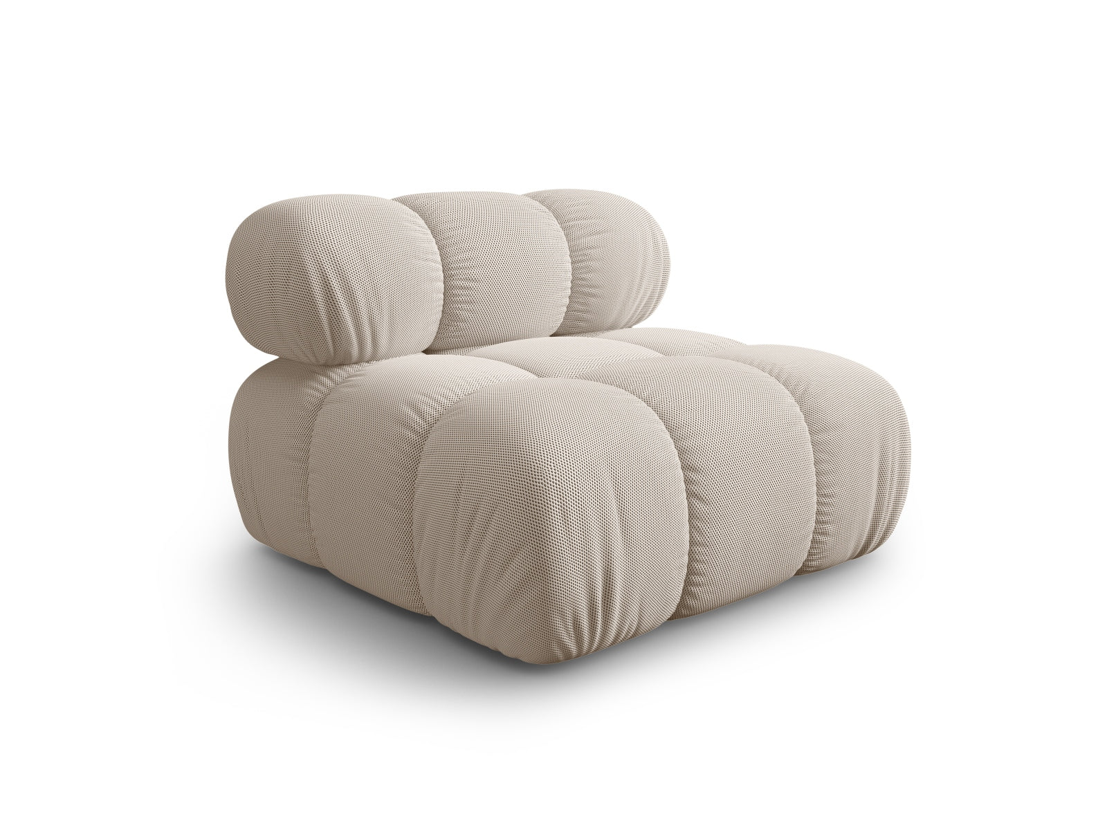 Eleganter Bellis Modul Armless 1 Sitzer in hellem Beige, ideal für individuelle Sofa-Kombinationen im modernen Wohnraum.