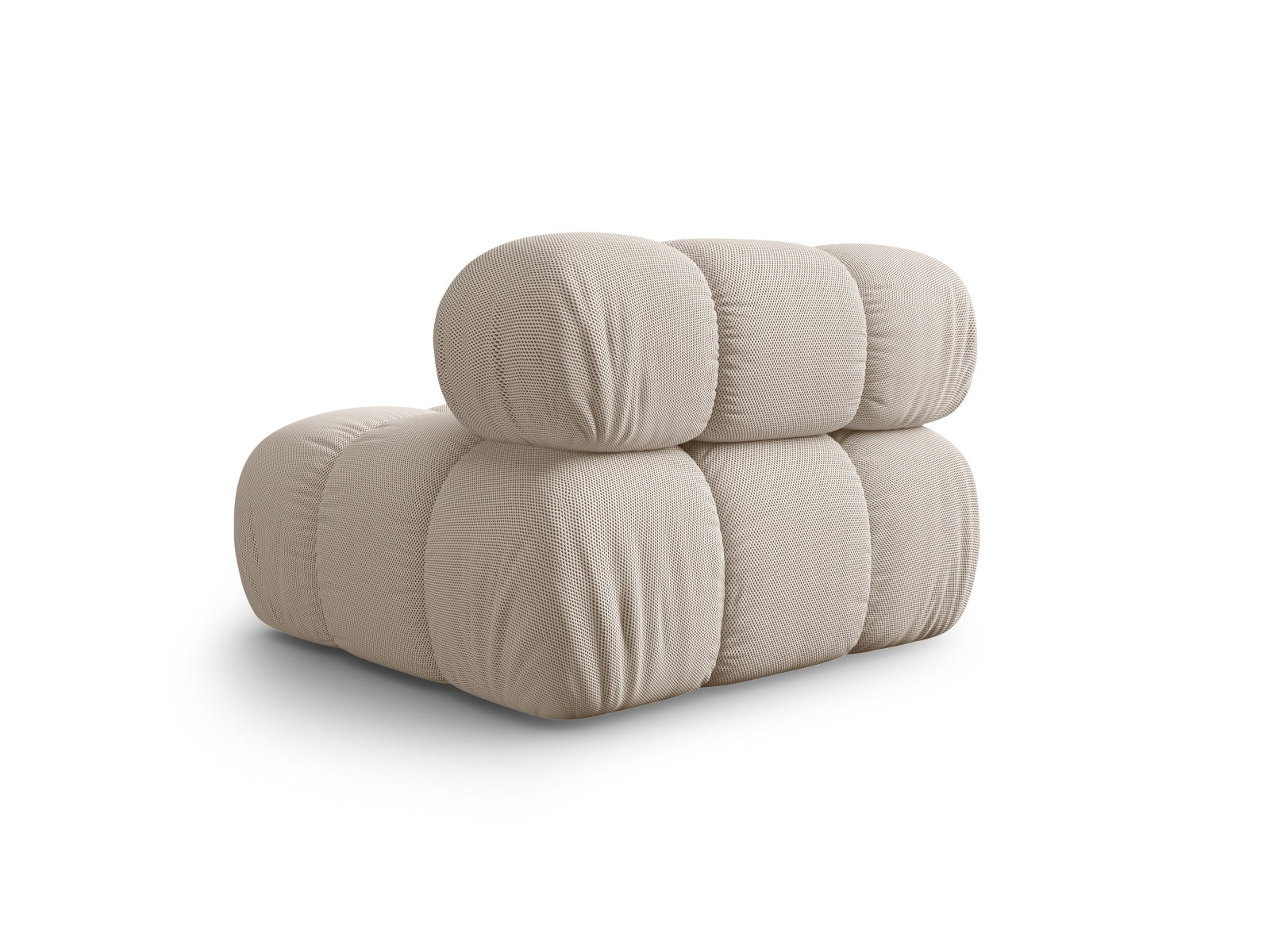 Eleganter Bellis Modul Armless 1 Sitzer in zartem Beige, ideal für flexible und moderne Wohnlandschaften.