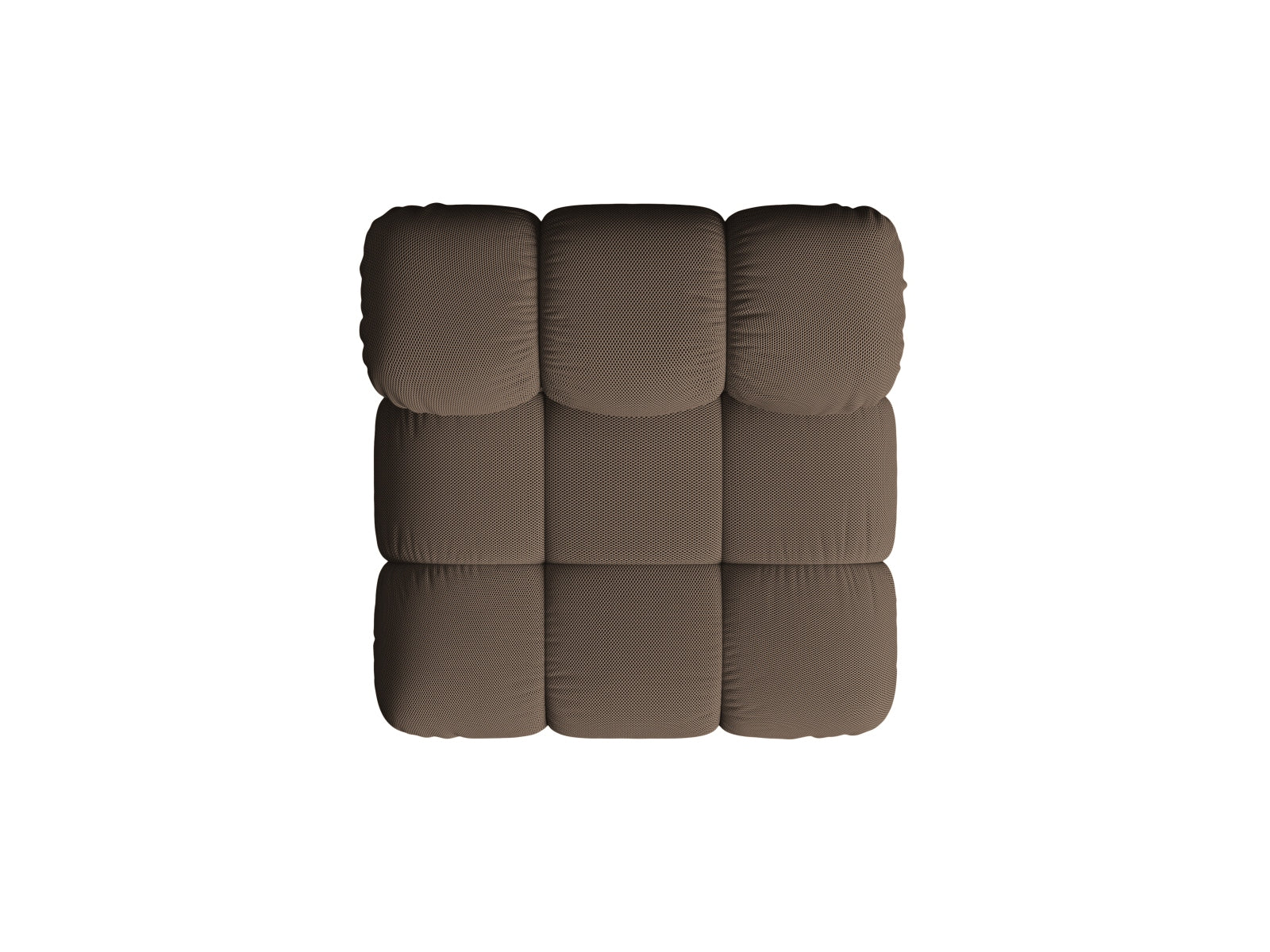 Stylischer Bellis Modul Armless 1 Sitzer in warmem Braun, perfekt für kreative Sofa-Arrangements und modernes Wohndesign.