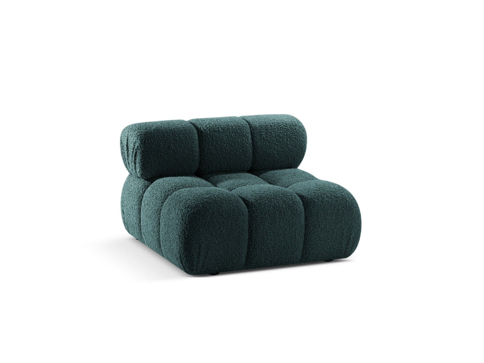 Eleganter Bellis Modul Armless 1 Sitzer in Petrol von Micadoni, ideal für individuelle Sofa-Gestaltung im modernen Wohnraum.