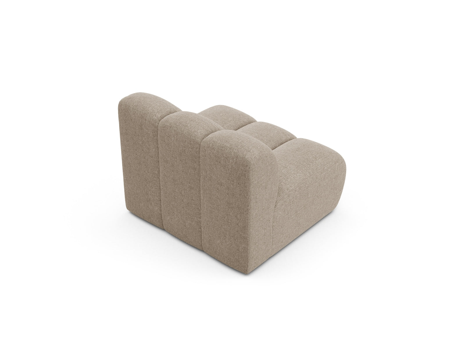 Modularer Lupine Armless 1 Sitzer in edlem Dunkelbeige, perfekt für kreative Sofa-Arrangements und stilvolle Wohnräume von Micadoni.