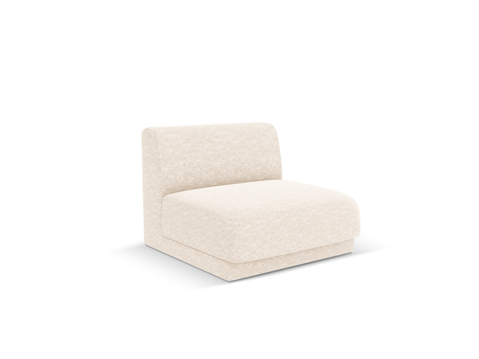 Eleganter Miley Modul Armless 1 Sitzer in Ivory-Eden, ideal für moderne Wohnräume, präsentiert von Micadoni.