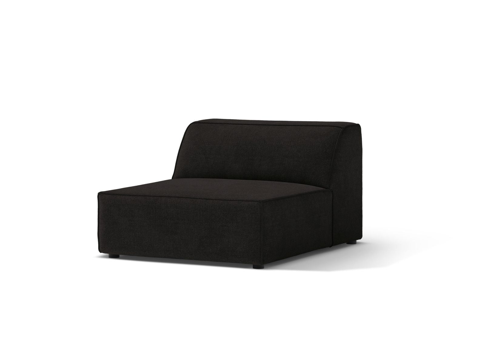 Elegantes 1-Sitzer Modul Armless Jodie in Schwarz, ideal für individuelle Sofa-Kombinationen im modernen Wohnraum.