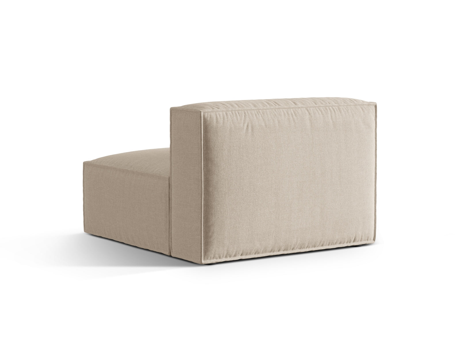 Beige 1-Sitzer Modul ohne Armlehnen Nuria von Micadoni, ideal für stilvolle und anpassbare Wohnkonzepte.
