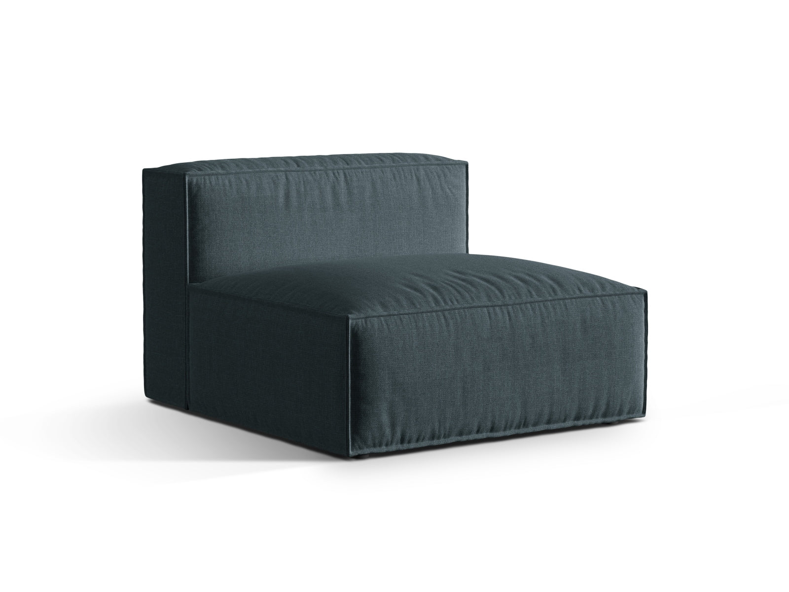 Elegantes 1-Sitzer Modul Armless Nuria in tiefem Petrol, ideal für individuelle Sofa-Gestaltung, erhältlich bei KAQTU Design AG.
