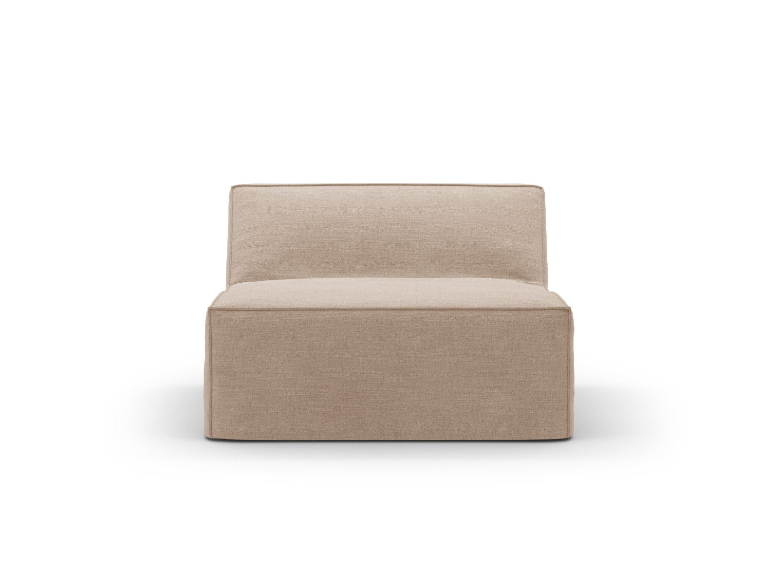 Eleganter Jodie Modul Armless 1 Sitzer in Sandfarbe, ideal für moderne Wohnräume. Flexibles Design von Micadoni für individuelles Einrichten.