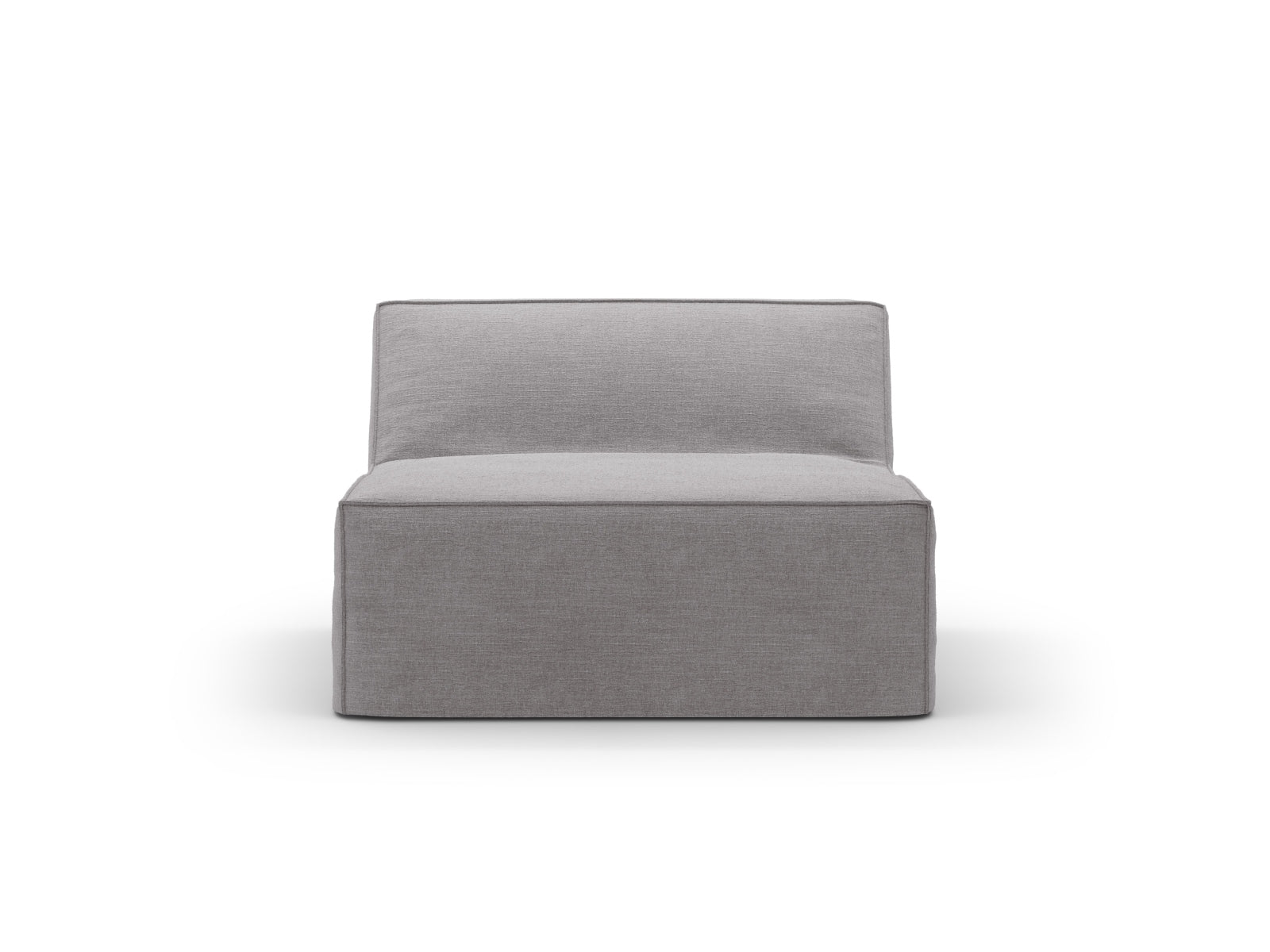 Eleganter Jodie Modul Armless 1 Sitzer in warmem Grau, ideal für moderne Wohnräume. Flexibles Design von Micadoni für individuelles Einrichten.