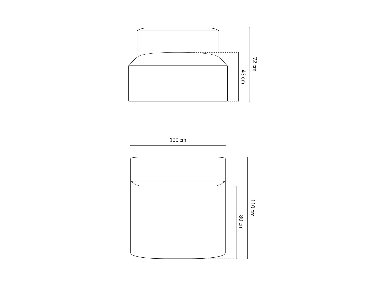 Nuria Modul Armless 1 Sitzer in Cappuccino-Monet präsentiert im Onlineshop von KAQTU Design AG. Modulares Sofa ist von Micadoni