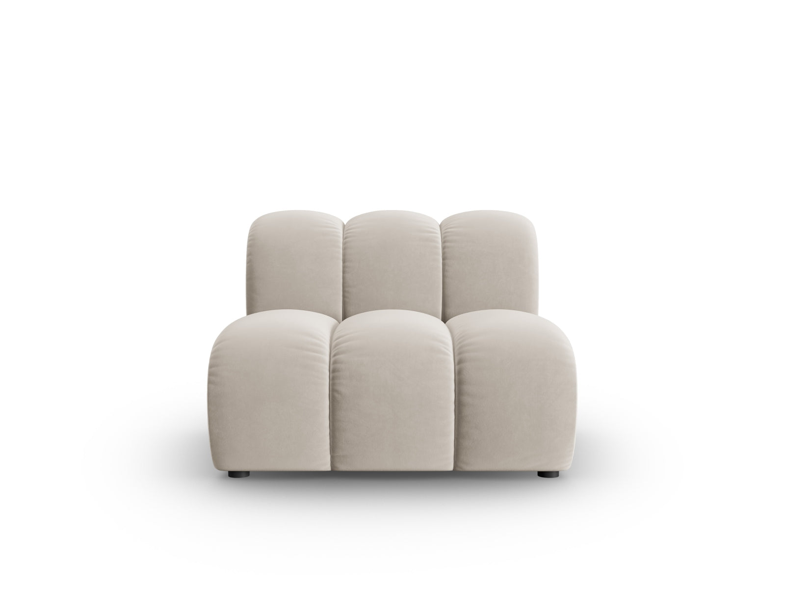 Lupine Velour Modul Armless 1 Sitzer in Beige präsentiert im Onlineshop von KAQTU Design AG. Modulares Sofa ist von Micadoni