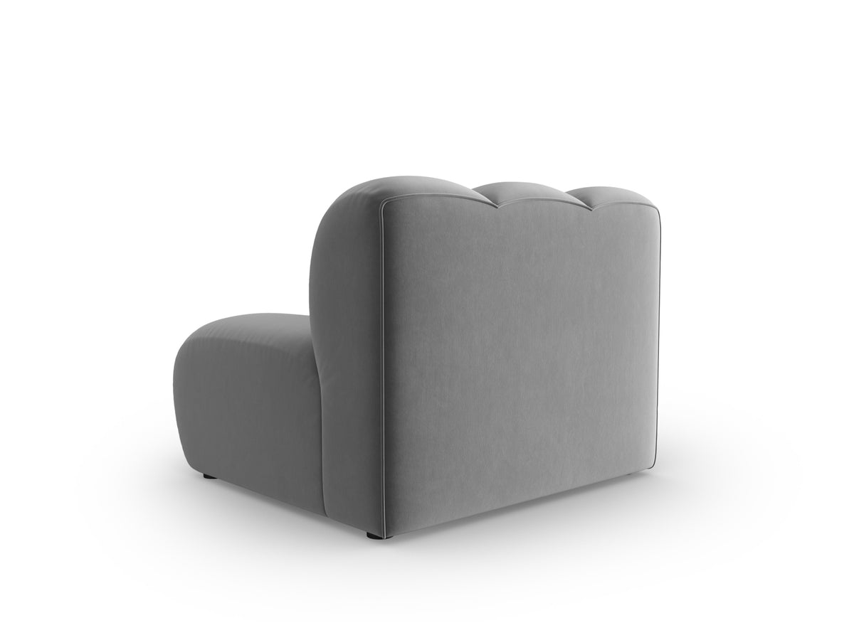 Lupine Velour Modul Armless 1 Sitzer in Grey-Salvador präsentiert im Onlineshop von KAQTU Design AG. Modulares Sofa ist von Micadoni