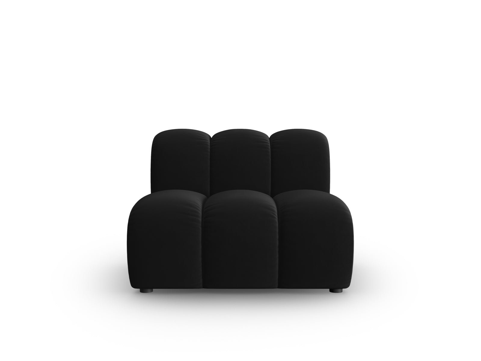 Lupine Velour Modul Armless 1 Sitzer in Black-Salvador präsentiert im Onlineshop von KAQTU Design AG. Modulares Sofa ist von Micadoni