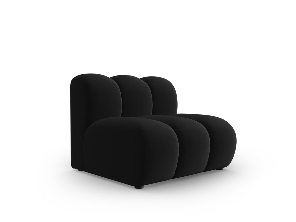 Lupine Velour Modul Armless 1 Sitzer in Black-Salvador präsentiert im Onlineshop von KAQTU Design AG. Modulares Sofa ist von Micadoni