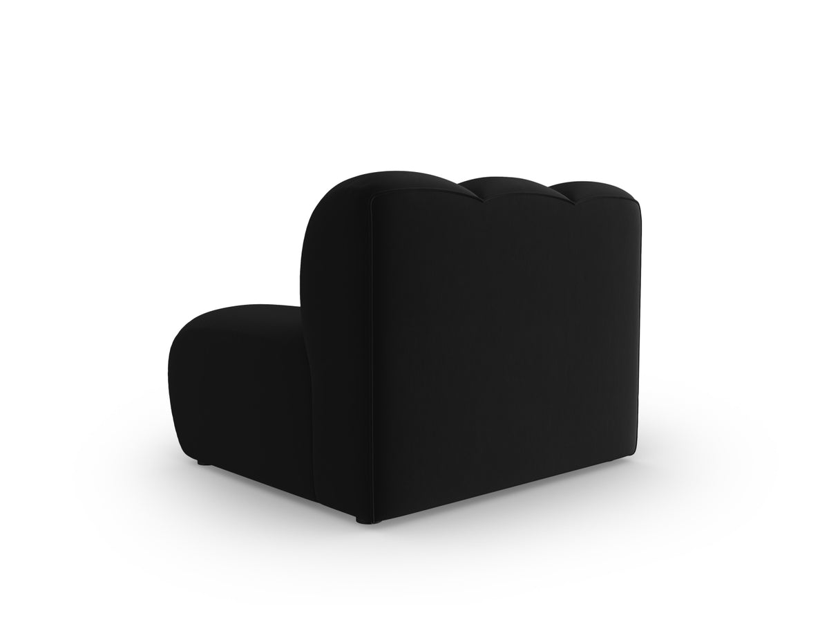 Lupine Velour Modul Armless 1 Sitzer in Black-Salvador präsentiert im Onlineshop von KAQTU Design AG. Modulares Sofa ist von Micadoni