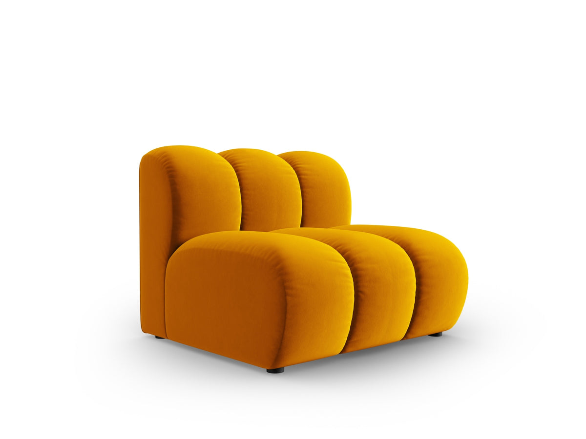 Lupine Velour Modul Armless 1 Sitzer in Yellow-Salvador präsentiert im Onlineshop von KAQTU Design AG. Modulares Sofa ist von Micadoni