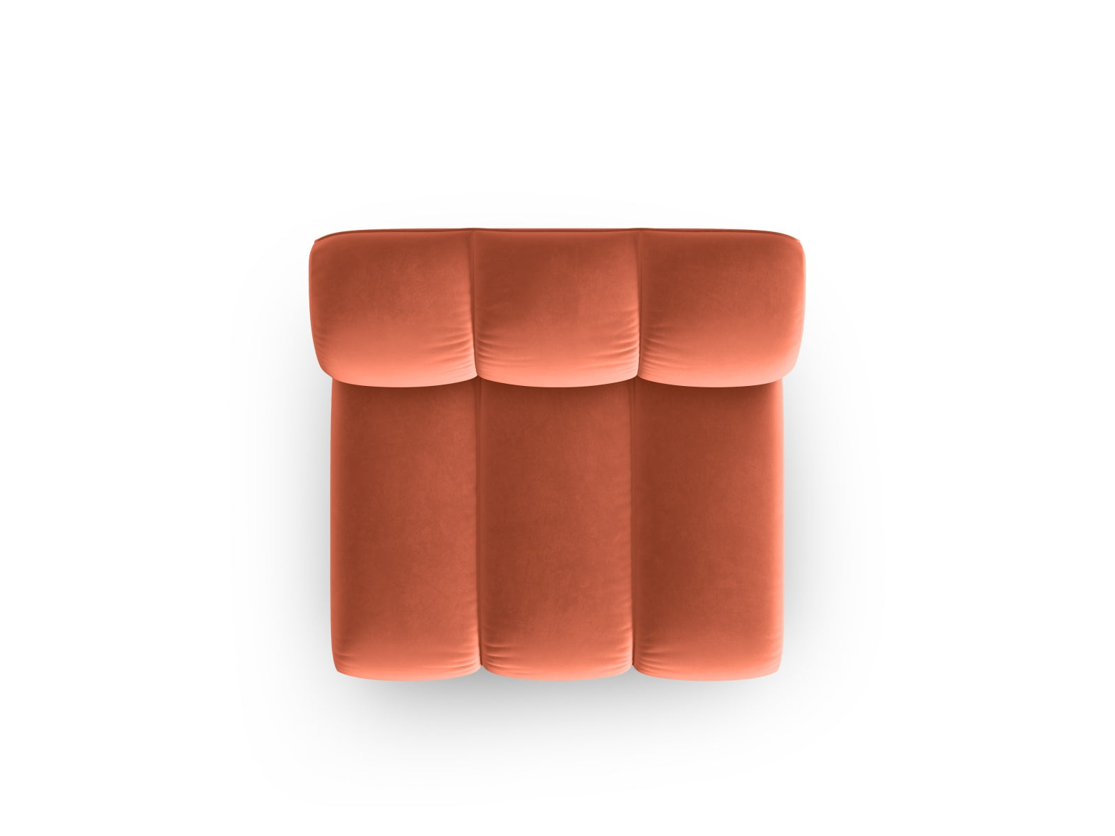 Eleganter 1-Sitzer im Lupine Velour Design ohne Armlehnen, ideal für stilvolle und flexible Wohnräume in Coral-Salvador.