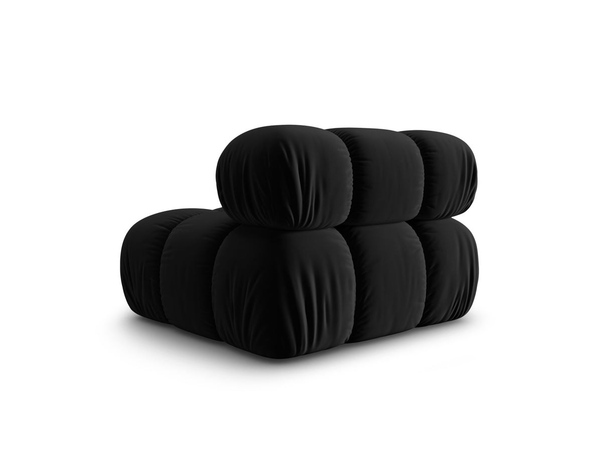 Bellis Velour Modul Armless 1 Sitzer in Black-Bluvel präsentiert im Onlineshop von KAQTU Design AG. Modulares Sofa ist von Micadoni