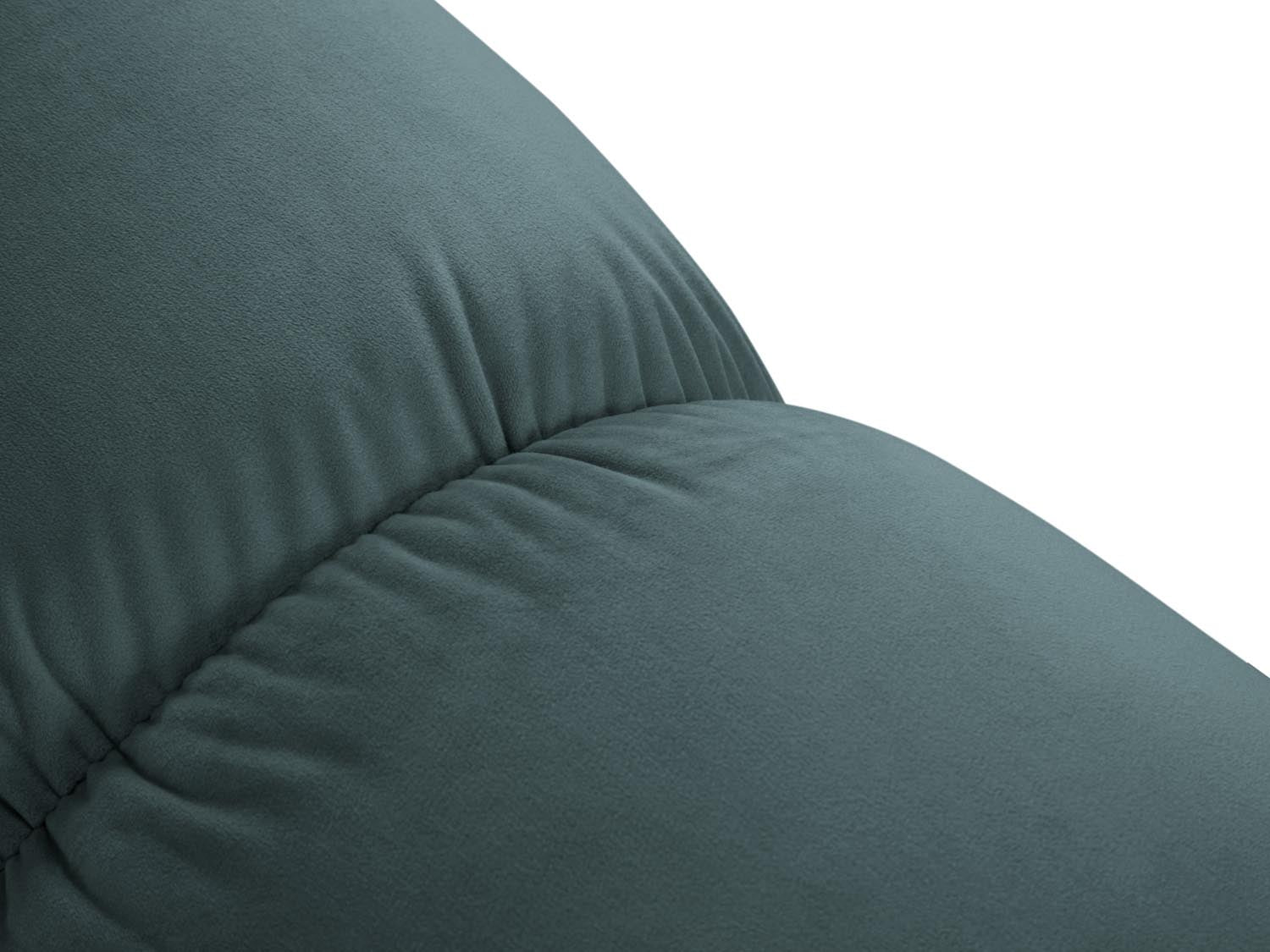 Eleganter Bellis Velour Modul Armless 1 Sitzer in zartem Türkis, ideal für stilvolle Wohnräume und entspannte Atmosphäre.