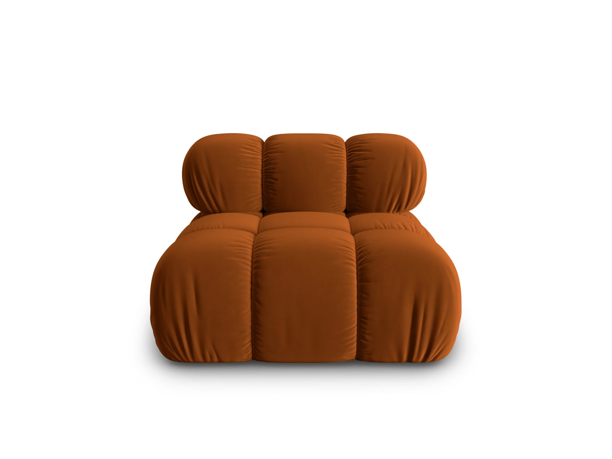 Bellis Velour Modul Armless 1 Sitzer in Terracotta-Bluvel präsentiert im Onlineshop von KAQTU Design AG. Modulares Sofa ist von Micadoni