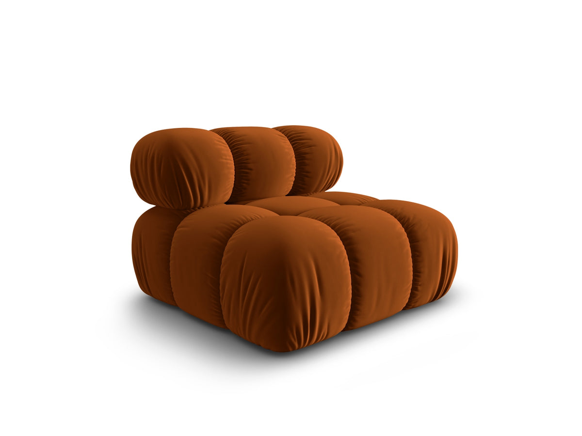 Bellis Velour Modul Armless 1 Sitzer in Terracotta-Bluvel präsentiert im Onlineshop von KAQTU Design AG. Modulares Sofa ist von Micadoni