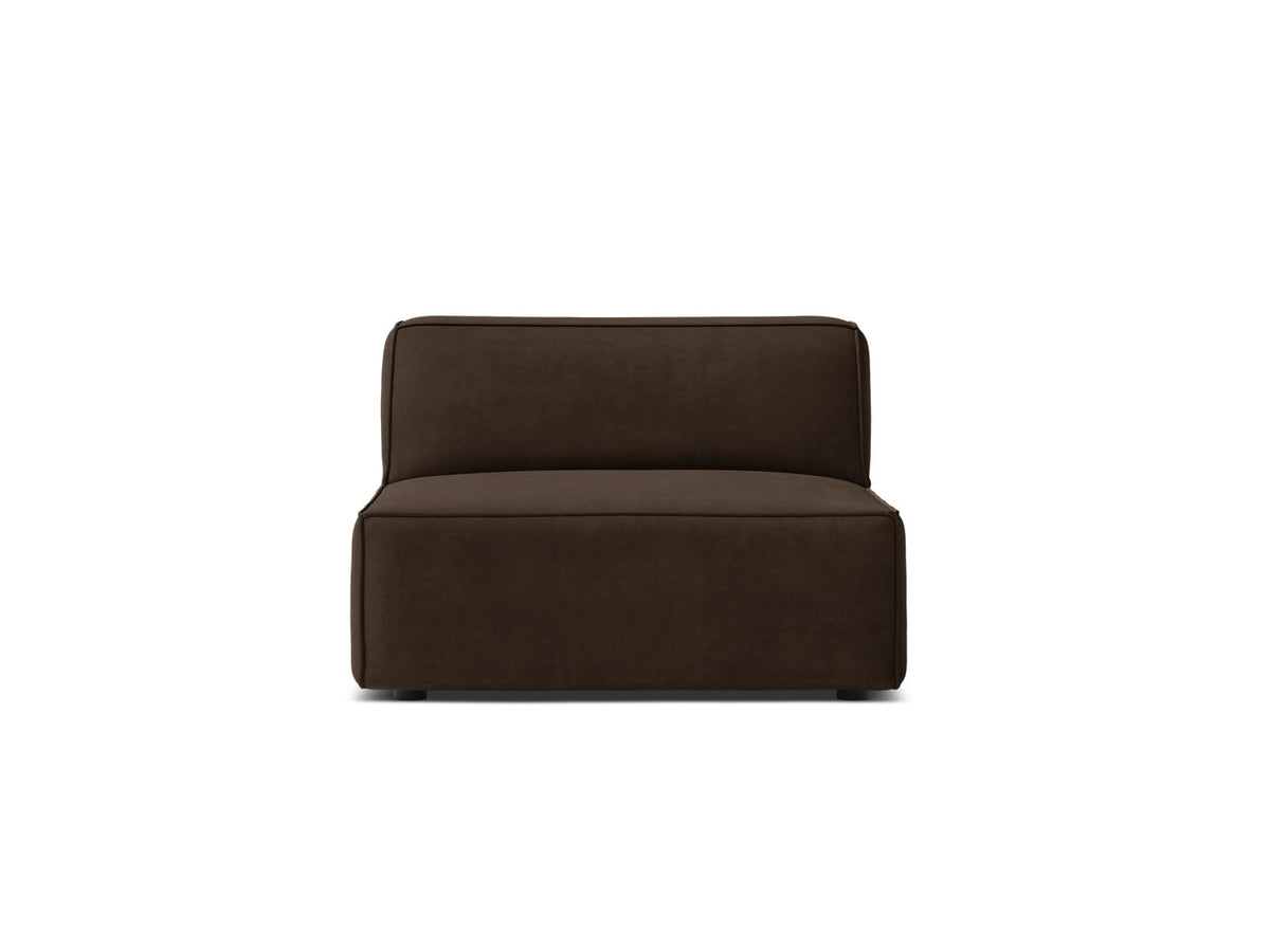 1-Sitzer Modul Armless Jodie in Dark Grey-Bluvel präsentiert im Onlineshop von KAQTU Design AG. Modulares Sofa ist von Micadoni