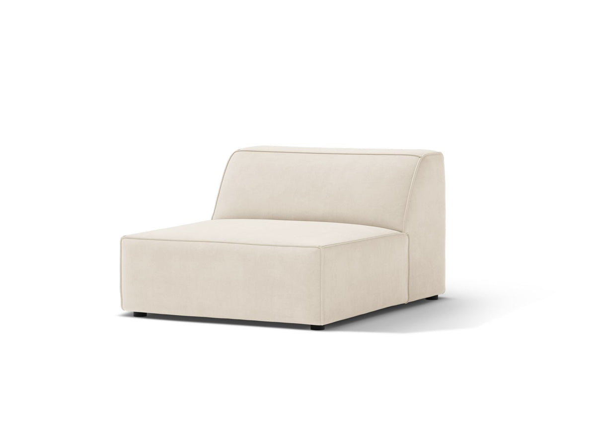 1-Sitzer Modul Armless Jodie in Light Beige-Bluvel präsentiert im Onlineshop von KAQTU Design AG. Modulares Sofa ist von Micadoni