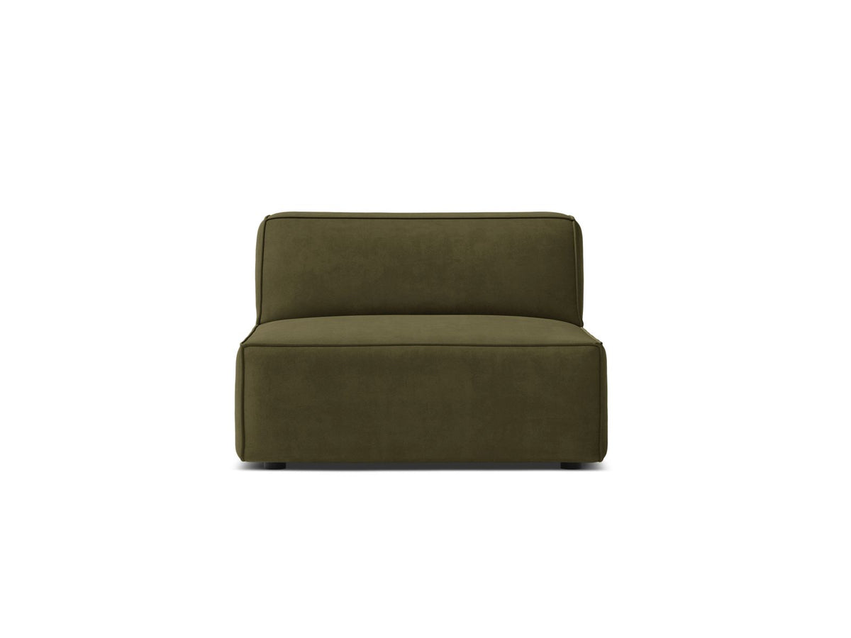 1-Sitzer Modul Armless Jodie in Green-Bluvel präsentiert im Onlineshop von KAQTU Design AG. Modulares Sofa ist von Micadoni