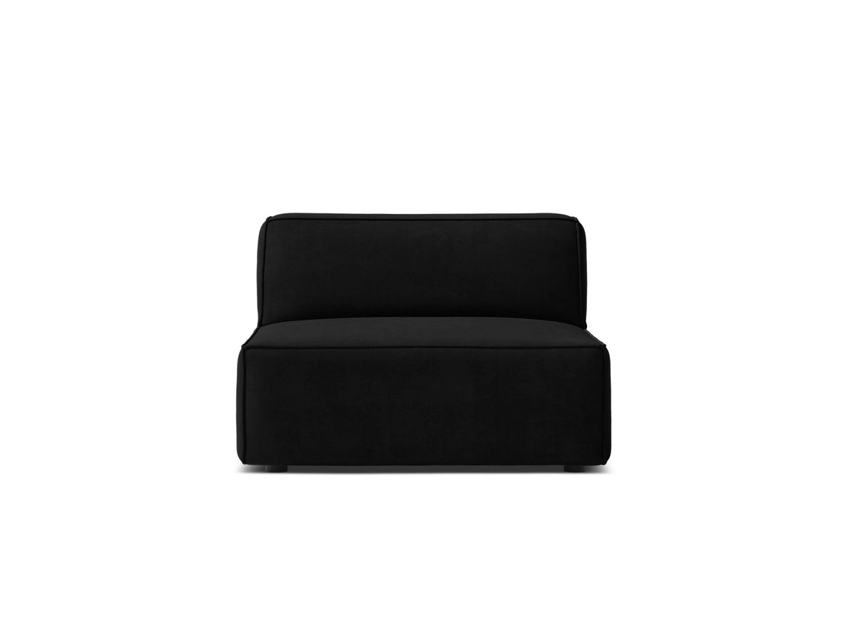 1-Sitzer Modul Armless Jodie in Black-Bluvel präsentiert im Onlineshop von KAQTU Design AG. Modulares Sofa ist von Micadoni
