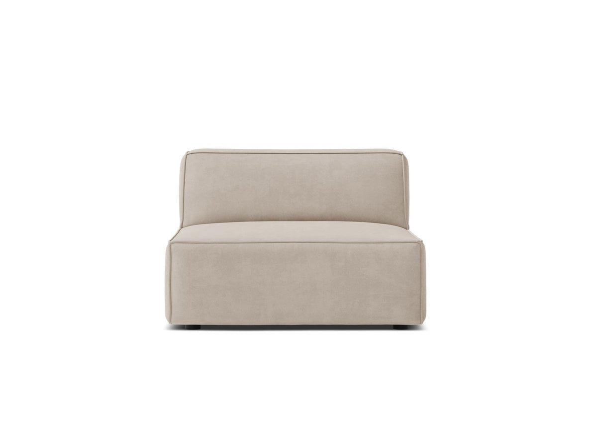 1-Sitzer Modul Armless Jodie in Dark Beige-Bluvel präsentiert im Onlineshop von KAQTU Design AG. Modulares Sofa ist von Micadoni