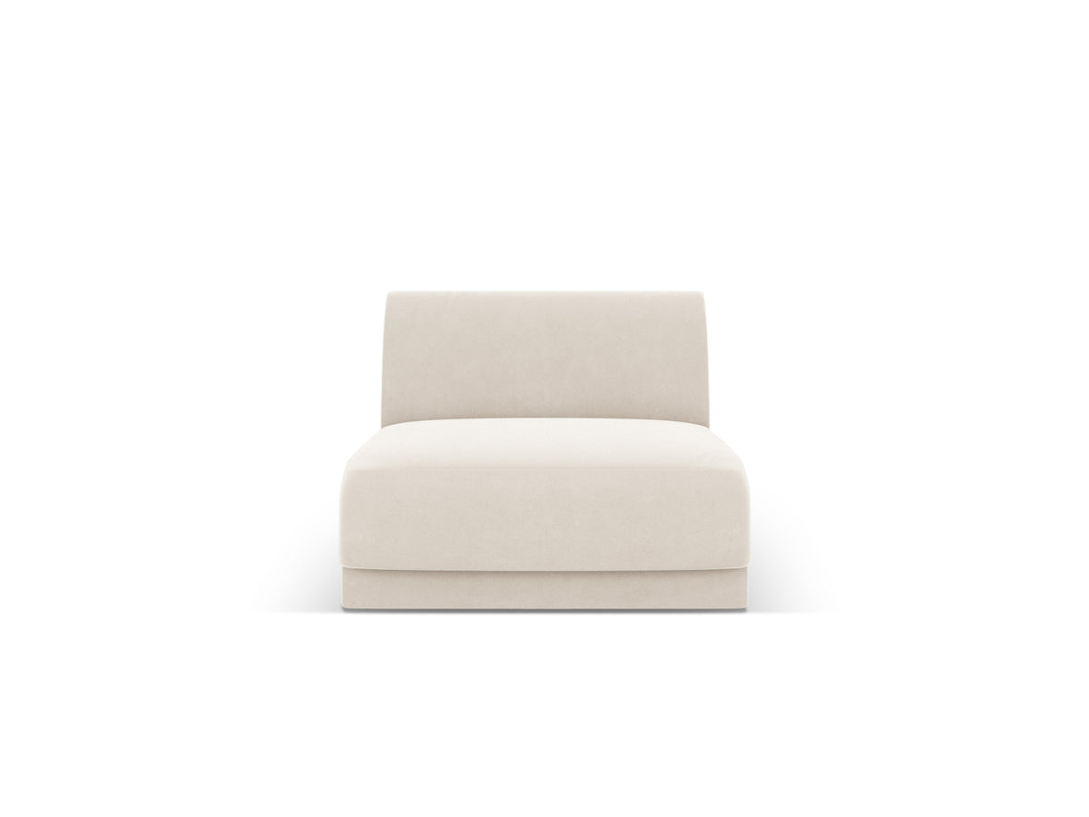 Miley Velour Modul Armless 1 Sitzer in Light Beige-Bluvel präsentiert im Onlineshop von KAQTU Design AG. Modulares Sofa ist von Micadoni